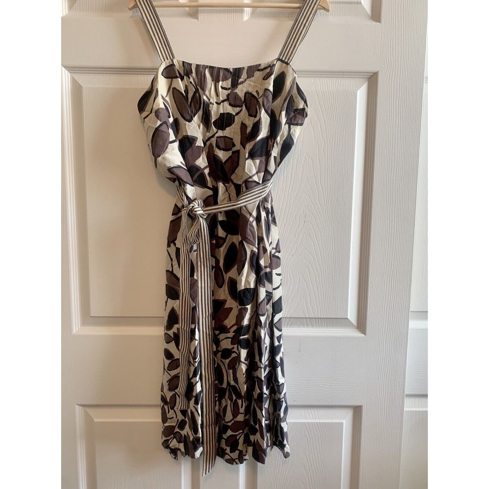 BCBG MAXAZRIA Womens Sleeveless Dress  Floral, Mauve, Black, Tie On